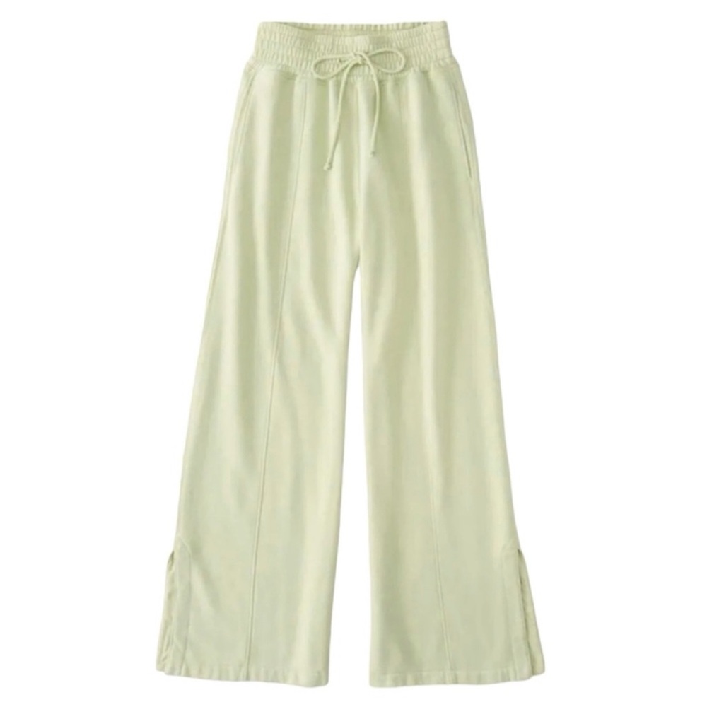 Abercrombie high waist lime wide leg sweat pants